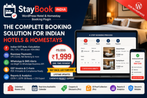 StayBook India – WordPress Hotel Booking Plugin