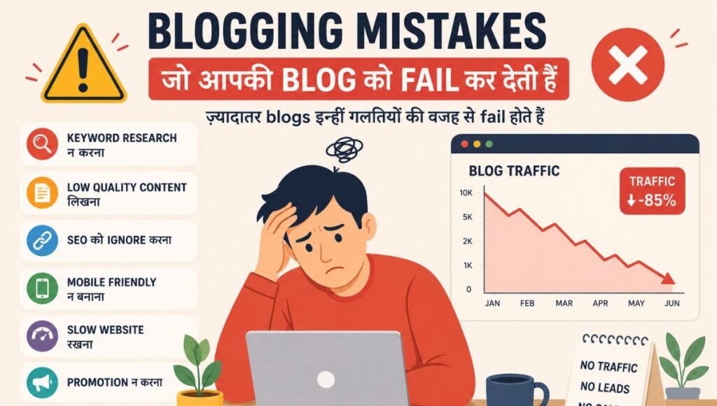 Blogging Mistakes: 40+ गलतियां जो आपका Blog बर्बाद कर रही हैं (2026 Guide)