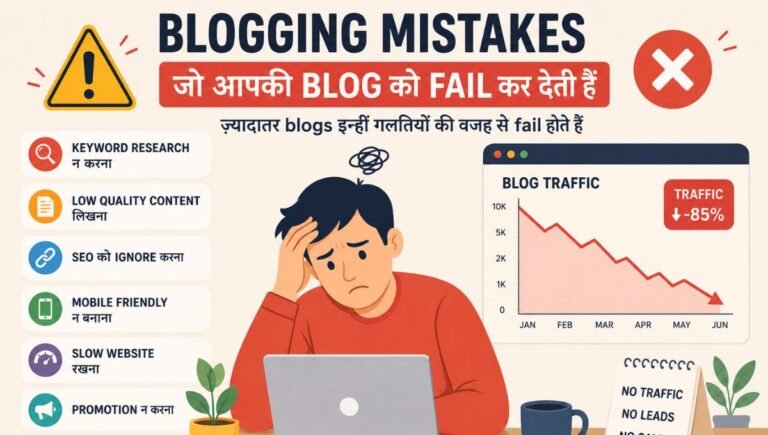 Blogging Mistakes: 40+ गलतियां जो आपका Blog बर्बाद कर रही हैं (2026 Guide)